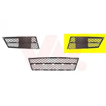 Grille de ventilation, pare-chocs avant gauche VAN WEZEL [0661591]