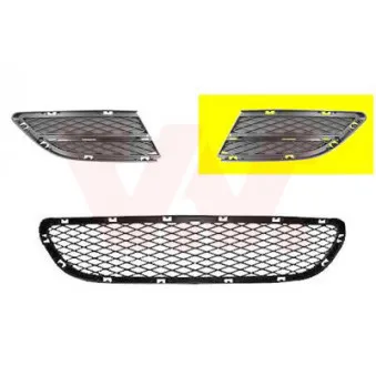 VAN WEZEL 0667591 - Grille de ventilation, pare-chocs avant gauche