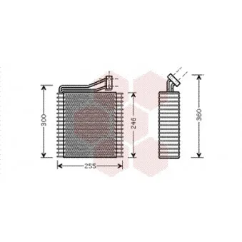 Évaporateur climatisation VAN WEZEL OEM 4644548