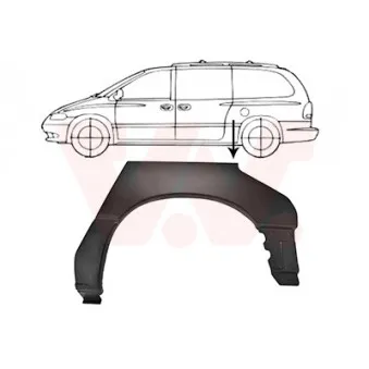 Panneau latéral arrière gauche VAN WEZEL 0732147