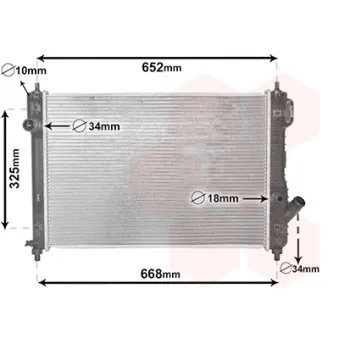 Radiateur, refroidissement du moteur VAN WEZEL OEM 96942183
