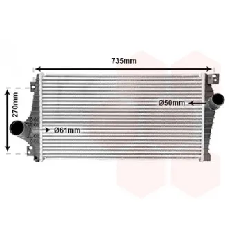 Intercooler, échangeur VAN WEZEL 08004069 Intercooler, échangeur VAN WEZEL 08004069