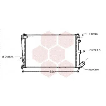 VAN WEZEL 09002064 - Radiateur, refroidissement du moteur