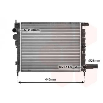Radiateur, refroidissement du moteur VAN WEZEL 09002070