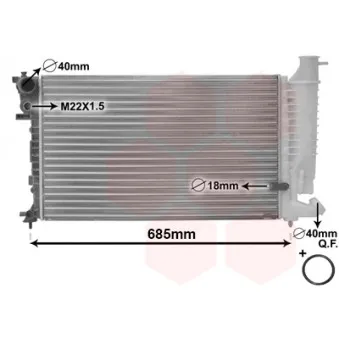 Radiateur, refroidissement du moteur VAN WEZEL OEM 1301L8