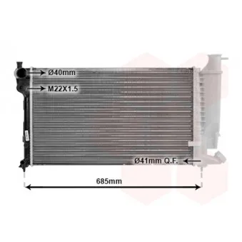 Radiateur, refroidissement du moteur VAN WEZEL OEM 1301KG