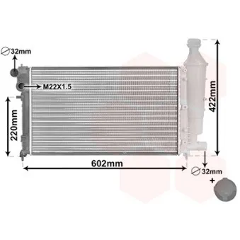 VAN WEZEL 09002116 - Radiateur, refroidissement du moteur