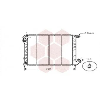 Radiateur, refroidissement du moteur VAN WEZEL OEM 133009