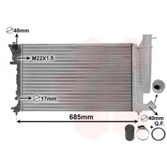 VAN WEZEL 09002157 - Radiateur, refroidissement du moteur