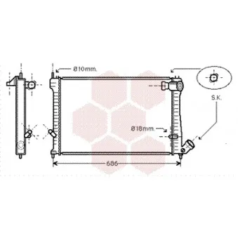 VAN WEZEL 09002165 - Radiateur, refroidissement du moteur