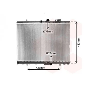 Radiateur, refroidissement du moteur VAN WEZEL 09002312 pour CITROEN C5 2.2 HDI - 170cv