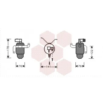 Filtre déshydratant, climatisation VAN WEZEL 0900D183