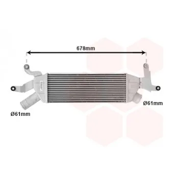 Intercooler, échangeur VAN WEZEL 09014703