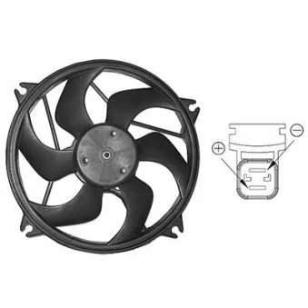 Ventilateur, refroidissement du moteur VAN WEZEL 0904746 pour CITROEN XSARA 2.0 HDI - 90cv