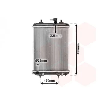 Radiateur, refroidissement du moteur VAN WEZEL 11002065