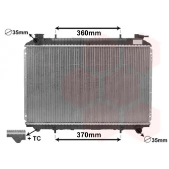 Radiateur, refroidissement du moteur VAN WEZEL OEM 214109C101