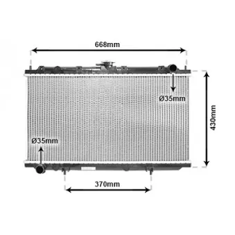 Radiateur, refroidissement du moteur VAN WEZEL OEM 214102F600