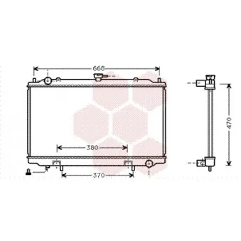 Radiateur, refroidissement du moteur VAN WEZEL 13002188