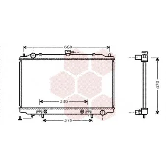 Radiateur, refroidissement du moteur VAN WEZEL 13002189