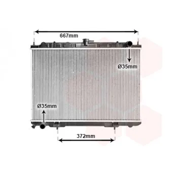 Radiateur, refroidissement du moteur VAN WEZEL 13002241