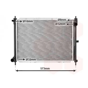 Radiateur, refroidissement du moteur VAN WEZEL OEM 21410BC500