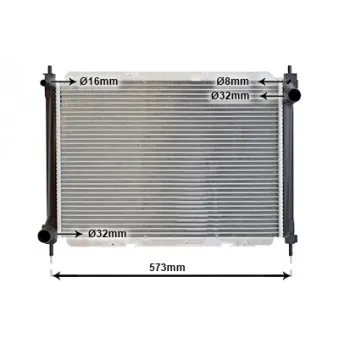 Radiateur, refroidissement du moteur VAN WEZEL OEM 21410BC510