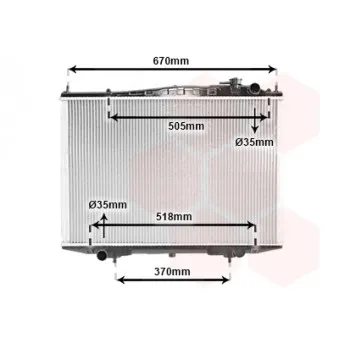 Radiateur, refroidissement du moteur VAN WEZEL OEM 214603S800