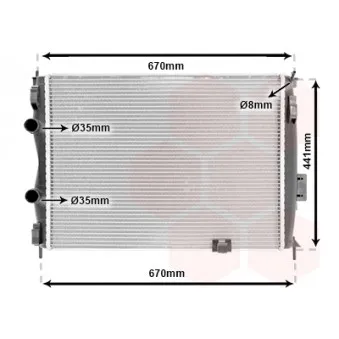 Radiateur, refroidissement du moteur VAN WEZEL OEM 21400JD900