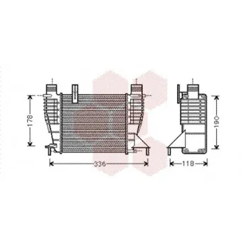 Intercooler, échangeur VAN WEZEL OEM 144619U21A