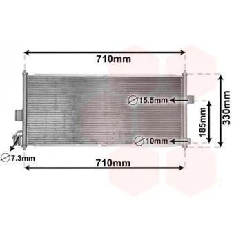 Condenseur, climatisation VAN WEZEL OEM 92110BM400
