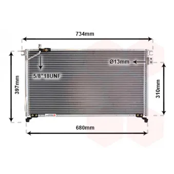 Condenseur, climatisation VAN WEZEL OEM 921100F060