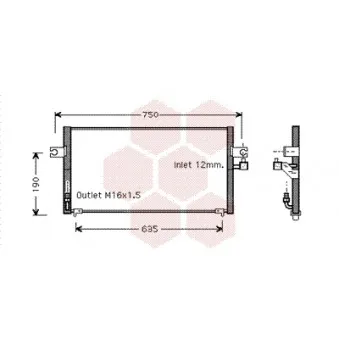 VAN WEZEL 13005212 - Condenseur, climatisation
