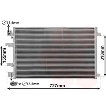 Condenseur, climatisation VAN WEZEL OEM 92100JD71A