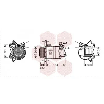 Compresseur, climatisation VAN WEZEL OEM 92600CA01C
