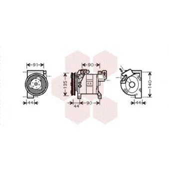 Compresseur, climatisation VAN WEZEL OEM 92600ES60A