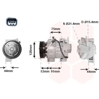 Compresseur, climatisation VAN WEZEL OEM 92600JG30B