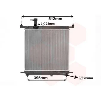 Radiateur, refroidissement du moteur VAN WEZEL OEM 214101HC1A