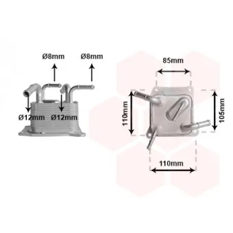 Radiateur d'huile de boîte automatique VAN WEZEL OEM 216063JX0C