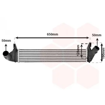 Intercooler, échangeur VAN WEZEL OEM 8200409045