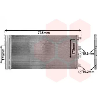 Condenseur, climatisation VAN WEZEL OEM 8200880551