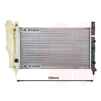 Radiateur, refroidissement du moteur VAN WEZEL 17002122