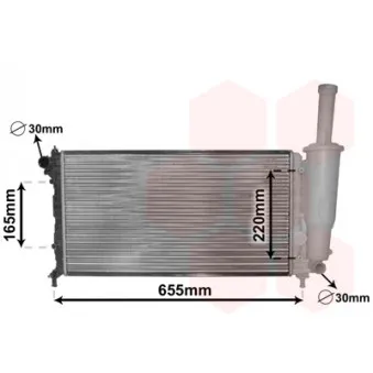 Radiateur, refroidissement du moteur VAN WEZEL OEM 46554979