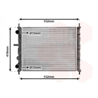 Radiateur, refroidissement du moteur VAN WEZEL OEM 46737569