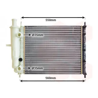 VAN WEZEL 17002233 - Radiateur, refroidissement du moteur