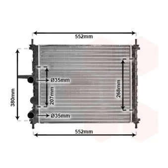 Radiateur, refroidissement du moteur VAN WEZEL OEM 46754746