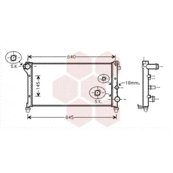 Radiateur, refroidissement du moteur VAN WEZEL OEM 51706204