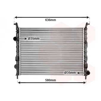 Radiateur, refroidissement du moteur VAN WEZEL OEM 51806901