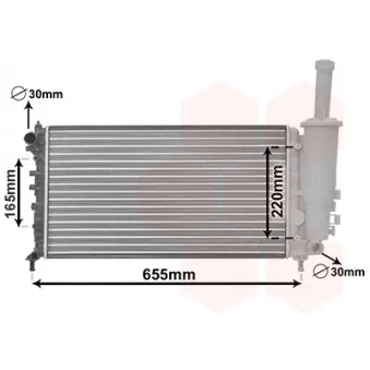 Radiateur, refroidissement du moteur VAN WEZEL OEM 46827082