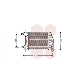 Intercooler, échangeur VAN WEZEL 17004189