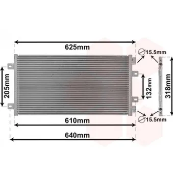 Condenseur, climatisation VAN WEZEL OEM 46829340